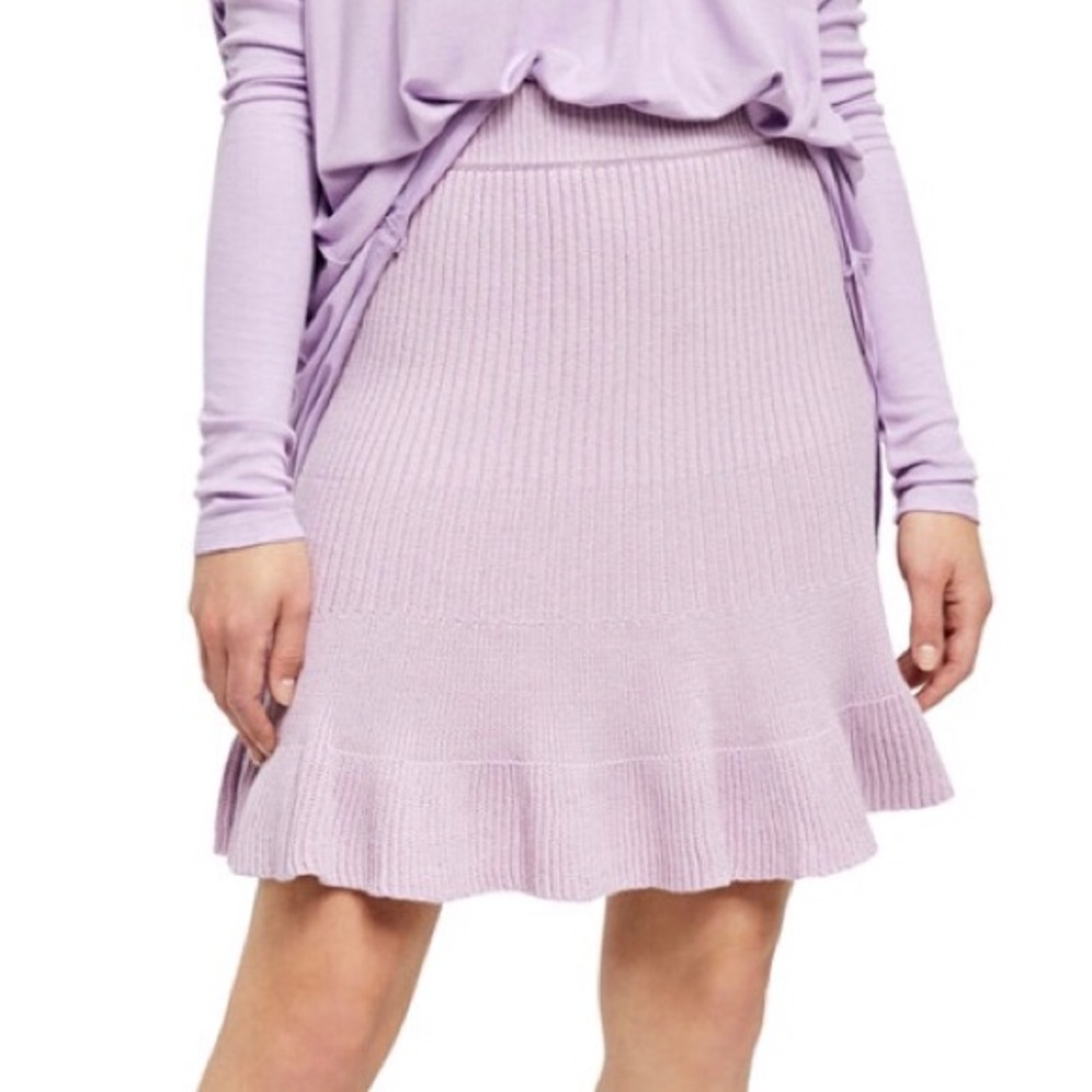 FREE PEOPLE SOLID ORCHARD RIBBED SKIRT WOMENS NWT SIZE-LARGE